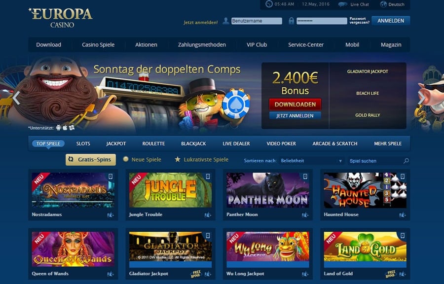 Casino Europa Mobile