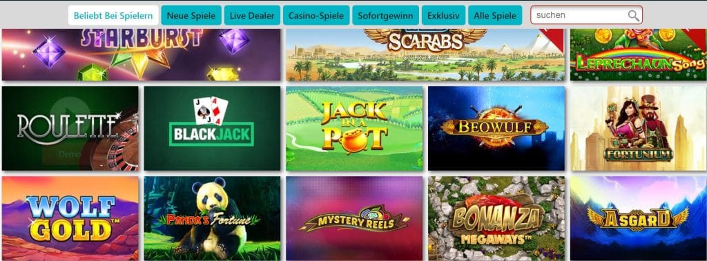 Beliebte Spiele im Spins Royale Online Casino