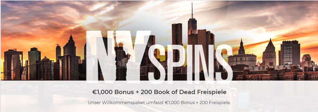 NY Spins Willkommensbonus
