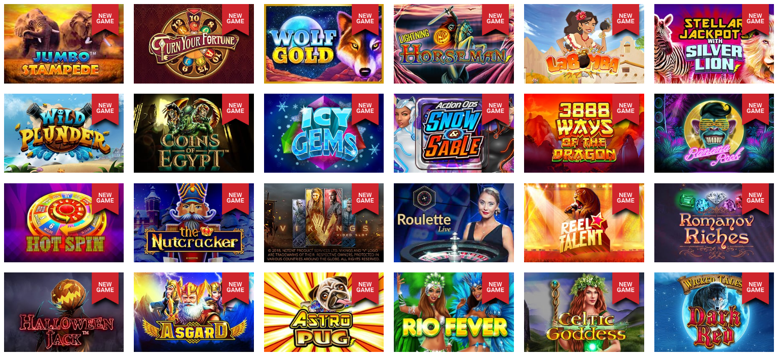 Spielauswahl Goliath Casino