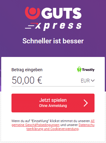 einzahlung guts xpress